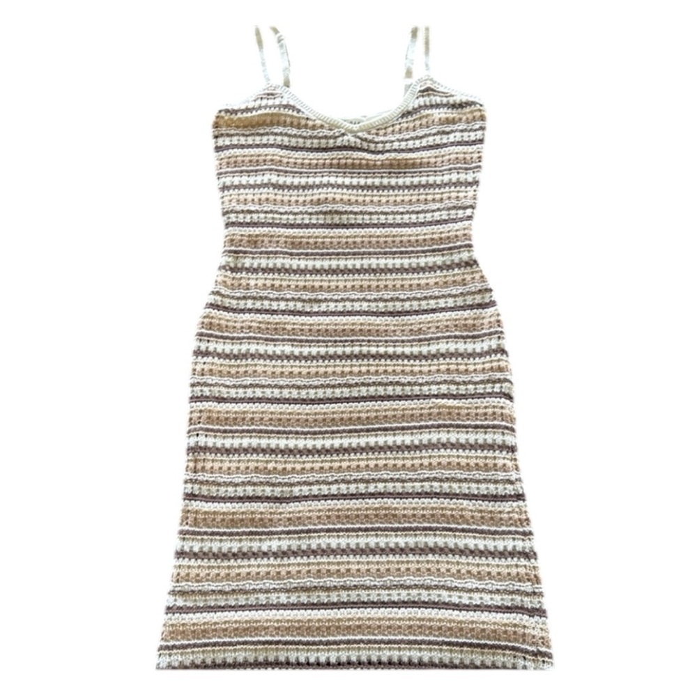 NWT Olive+Oak Crochet Slip Bodycon Sundress Lined Summer Sexy Retro Boho Hippie - Picture 12 of 12